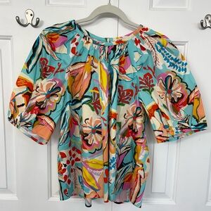 CROSBY by Mollie Burch Raelynn Top in Canyon Floral, Size Large (NWT)